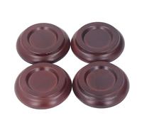 Eujgoov Protectores de Suelo Antideslizantes para Pianos Verticales de, Copas con Ruedas de Piano de Madera Maciza, Buena Dureza, Universal, 4 Uds. (BROWN)