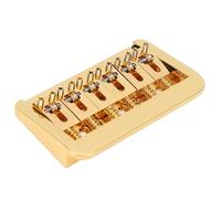 Eujgoov Puente Fijo para Guitarra Eléctrica, Espaciado entre Cuerdas de 10,5 Mm con Monturas de Cobre y Bloque de Aleación de Zinc para Reemplazo de Guitarra de 6 Cuerdas, Dorado