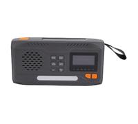 Eujgoov Radio de Emergencia con Manivela Solar, Bluetooth 5.0, Dab FM, Alerta Meteorológica NOAA, IPX3 Resistente Al Agua, Pantalla LCD, Banco de Energía de 7400 MWh, Linterna, Alarma