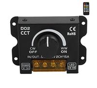 Eujgoov Regulador de Luz LED PCB Iron Atenuador de 2 Canales DC 5V a 24V