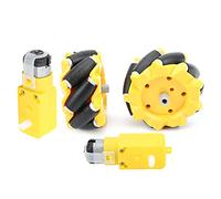 Eujgoov Rueda Mecanum de 80mm para Motor con Engranaje TT, Coche Robot Inteligente, Componentes y Accesorios de Juguete