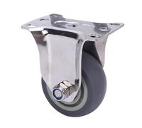 Eujgoov Ruedas Giratorias de 3 Pulgadas Rueda Giratoria de 3 Pulgadas Ruedas Direccionales de de Goma TPR de Acero Inoxidable de Alta Resistencia con Rodamientos de Bolas