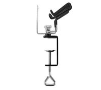 Eujgoov Soporte para Aerógrafo, Estante Metálico Doble con Abrazadera | Soporte para aerógrafo, soporte de aerógrafo de doble estante de Metal con abrazadera para mesa de 3 pulgadas, 2 soportes