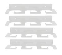 Eujgoov Soporte para Caña de Pescar de 4 Uds., Estante para Caña de Pescar Montado en la Pared de Acrílico Suave, Almacenamiento para de que Ahorra Espacio para Garaje y Cabañas (Transparente)
