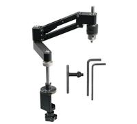 Eujgoov Soporte Voladizo para Roscar Brazo Flexible Brazo de Soporte Vertical Horizontal CNC Aleación de Aluminio de 130 Mm Abrazadera de 0-44 Mm para Taladro Manual Eléctrico