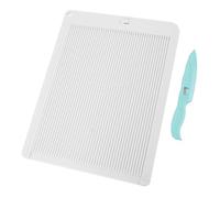 Eujgoov Tabla de Puntuación Multiusos para Hacer Tarjetas y Manualidades, Herramienta de Plástico con Guía Plegable Integrada y Diseño Portátil para Proyectos de Bricolaje