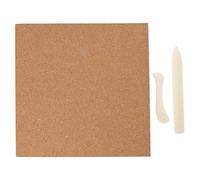 Eujgoov Tapete para Cortar Vidrieras, Superficie de Trabajo de Corcho, 4 Piezas con Raspadores para Manualidades y Protección de Mesa