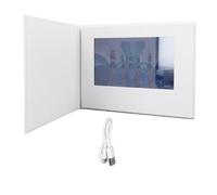 Eujgoov Tarjeta de Felicitación de Vídeo con Memoria de 4 GB con Altavoz HD, Folleto Electrónico Fácil de Usar para Publicidad, para el Día de San Valentín, Material de Tarjeta de Papel