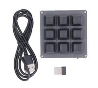 Eujgoov Teclado para Juegos Profesional con una Mano Mini Teclado para Juegos USB con Teclas Configurables, USB 2.4G Blue DOOTH, Material ABS para Oficina Música Medios Control