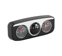 Eujgoov Termómetro Higrómetro de Navegación para Montaje en Tablero de Coche, Dispositivo Multifuncional 3 en 1 de Plástico, Fácil Instalación para Coches, Barcos y Camiones