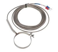 Eujgoov Termómetro Termopar, Cable Controlador de Temperatura Sonda de Sensor Circular Tipo K, Alta Sensibilidad, Varios Tamaños, Amplio Rango de Medición para Calentador de Agua Mr Tester, Acero (#3)