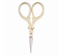 Eujgoov Tijeras de Punto de Cruz, Tijeras de Costura Artesanales de Pulido de Acero Inoxidable para Bordado y Manualidades, Antiguas Pequeñas con Agarre Cómodo (GOLD)