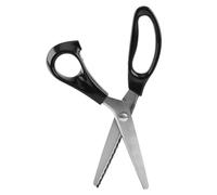 Eujgoov Tijeras Dentadas Profesionales para Confección, Tijeras de Hojas de Acero Inoxidable con Dientes de Corte para Forros de Telas, Artesanía de Cuero (7mm)