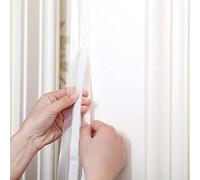 Eujgoov Tira de Puerta con Sello de Silicona para Burlete, Bloqueador de Corriente Transparente Ultrafino para Aislamiento de Ruido y Aire Frío, Autoadhesivo de 35 Mm X 5 M para Puertas de Ventanas