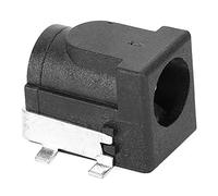 Eujgoov Toma de Corriente CC DC050 Conector Hembra 5,5 Mm X 2,1 Mm 2 Pines Tipo de Soldadura Montaje en Panel Negro para Auriculares Bluetooth Teléfono Móvil Intercomunicador Equipo Digital 20 Piezas