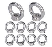 Eujgoov Tuerca de Ojo de Elevación de Acero Inoxidable, Tamaño M10, Sujetador Roscado de Alta Resistencia para Maquinaria Forestal Marina, Equipos de Construcción (M3)