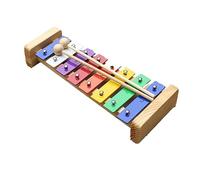 Eujgoov Xilófono Orff de Aluminio de 8 Tonos, Juguete Colorido Glockenspiel | Barras de Aluminio de Colores Arcoíris, Teclas de Tono Claras y Brillantes para Aprender Melodías, Bordes Suaves y Seguros