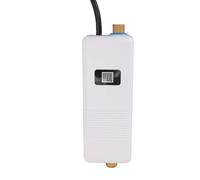 Eujgoov XY FC 3000W Calentador de Agua Eléctrico Instantáneamente con Salida de Entrada de Latón, Cuerpo de Acero Inoxidable, Adecuado para Cocinas, (EU enchufe 220V)
