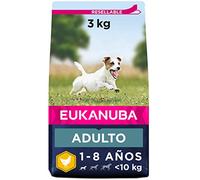 Eukanuba Alimento fresco para perros con pollo para razas pequeñas, alimento seco de primera calidad para perros adultos, 3 kg