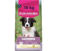 Eukanuba, alimento para Cachorros con Pollo Fresco para Razas Medianas - Alimento seco Premium para Perros Junior, 15 kg