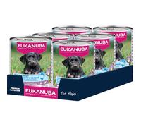 Eukanuba alimento para Cachorros húmedo con Trucha y Batatas, Comida húmeda Premium sin Cereales para Perros jóvenes, 6 latas de 400 g