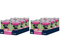 Eukanuba alimento para Cachorros húmedo con Vacuno y Calabaza, Comida húmeda Premium sin Cereales para Perros jóvenes, 6 latas de 400 g (Paquete de 2)