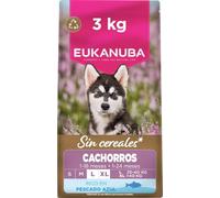 Eukanuba, alimento para Cachorros sin Cereales con Pescado para Razas Grandes - Alimento seco Premium para Perros Junior, 3 kg