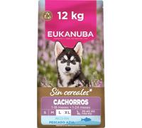 Eukanuba, alimento para Cachorros sin Cereales con Pescado para Razas Grandes - Alimento seco Premium para Perros Junior, 12 kg