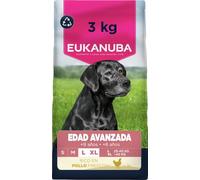 Eukanuba Senior, alimento seco con Pollo Fresco para Razas Grandes, alimento Premium para Perros Mayores, 3 kg