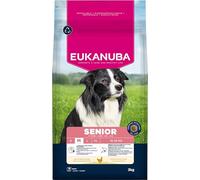 Eukanuba, alimento para Edad Avanzada con Pollo Fresco para Razas Medianas - Alimento seco Premium para Perros Senior, 3 kg