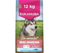 Eukanuba, alimento para Edad Avanzada sin Cereales con Pescado para Razas Grandes - Alimento seco Premium para Perros Senior, 12 kg