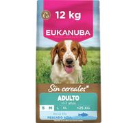 Eukanuba, alimento para Perros sin Cereales con Pesco para Razas pequeñas y Medianas - Alimento seco Premium sin Cereales para Perros Adultos, 12 kg