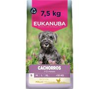 Eukanuba, alimento seco para Cachorros con Pollo Fresco para Razas pequeñas - Alimento seco Premium para Perros Junior, 7,5 kg