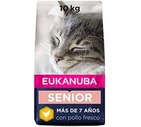 Eukanuba Alimento seco para gatos de edad avanzada, rica en pollo fresco, 10 kg