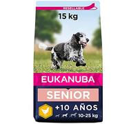 EUKANUBA Edad Avanzada con Necesidad de Cuidados Raza Mediana rico en pollo fresco - Saco de 15 Kg
