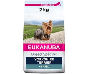 Eukanuba Breed Specific Alimento Seco para Perros, Yorkshire Terrier, 2kg | Alimento seco premium | Alimento para perros óptimamente adaptado a la raza | Perros adultos