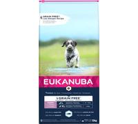 Eukanuba Grain Free Alimento para Cachorros de Perro de Raza Grande, Receta Baja en Alérgenos, 12 kg