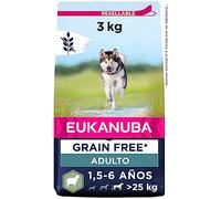 EUKANUBA Grain Free * Alimento para perros adultos de razas grandes, rico en cordero, 3kg