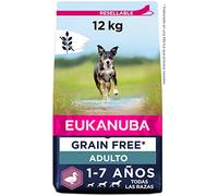 EUKANUBA Grain Free Alimento para perros adultos de todas las razas, rico en pato, 12kg