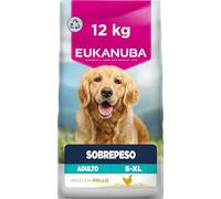 EUKANUBA Overweight - Alimento dietético para Perros con Pollo - Alimento Special Care bajo en Grasa para la reducción del Peso en Perros con Tendencia al sobrepeso, 12 kg