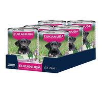 Eukanuba alimento para Cachorros húmedo con Cordero y Patatas, Comida húmeda Premium sin Cereales para Perros jóvenes, 6 latas de 400 g