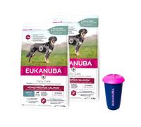 EUKANUBA Salmón Monoproteico 2x2,3kg + Contenedor de comida de 4,5 kg GRATIS