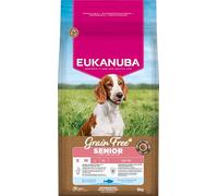 Eukanuba Senior, alimento para Perros sin Cereales con Pescado para Razas pequeñas y Medianas, alimento seco Premium sin Cereales para Perros Mayores, 3 kg
