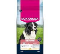 Eukanuba Senior, alimento seco con Pollo Fresco para Razas Medianas, alimento Premium para Perros Mayores, 15 kg