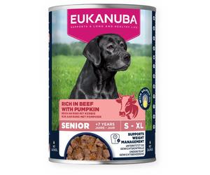 Eukanuba Senior Ternera con Calabaza Perros Latas 400 gr