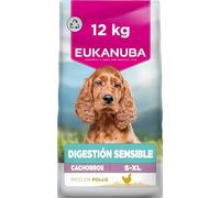 EUKANUBA Sensitive Digestion - Alimento para Cachorros con Pollo y arroz de fácil digestión - Alimento seco Suave para el estómago Special Care para Perros jóvenes con digestión Delicada, 12 kg