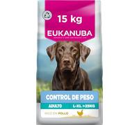 EUKANUBA Weight Control - Alimento para Perros con Pollo para Razas Grandes, p. ej. Perros esterilizados/castrados - Alimento Special Care bajo en Grasa y del Peso o para Dieta, 15 kg