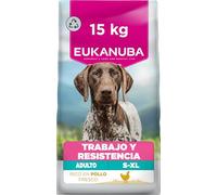 EUKANUBA Working & Endurance - Alimento para Perros con Pollo Fresco - Alimento seco energético Special Care para Perros de Trabajo, Perros de Caza así como Perras gestantes y Lactantes, 15 kg