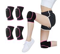 EULANT 2 Pares Rodilleras de Voleibol, Elásticas Rodillera para Danza, Balonmano, Scooter, Gimnasia, Fútbol, Lucha en Línea, Bicicleta de Montaña, Coderas para Niños y Adultos