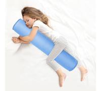 EULANT Almohada Lateral Inflable para Dormir de Lado, Ligera Almohada de Todo el Cuerpo Redonda Larga, Travesseiro de Soporte de Viaje, 90 * 20cm, Inflable & Compacta